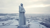 Alyosha is a  ft monument in Murmansk Russia to Soviet soldiers sailors and airmen of World War II
