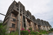 Amazing abandoned apartment building on a former mining island in Japan 