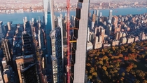 Amazing k shots from a drone of the new skyscrapers on Billionaires Row in NY Youtube link in the comments