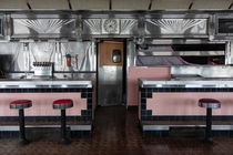 American diner opened in the s with its classic Streamline Moderne architecture Abandoned a decade ago 