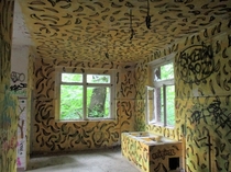 An abandoned childrens hospital in BerlinSomeone painted bananas all over an entire room 