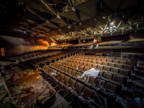 An abandoned high school auditorium that is sadly being torn down very soon as well as the rest of the school
