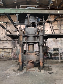 An Abandoned Large Forging Machine in a Shipyard 