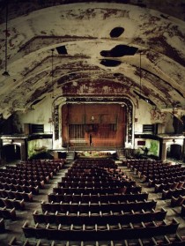 An abandoned theater in Norwich State Hospital in Connecticut 