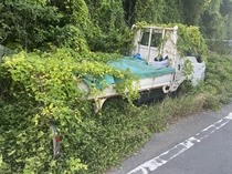 An abandoned truck and bicycle Found in Japan where an estimated  in  buildings is abandoned