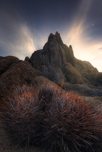 An awesome display of light in the hills of Lone Pine CA - Alabama Hills that is 