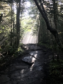 An ethereal moment while hiking Mount Cascade Lake Placid NY 