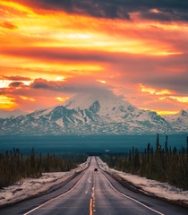 An insane sunrise in Alaska