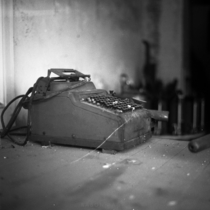 An old cash register collecting dust Meigs GA Kodak TMAX  Kowa Six