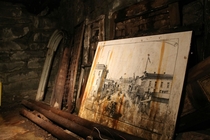 An old picture of Seattle in Underground Seattle 