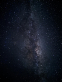 An unedited photo of the Milky Way taken by leaning a Google Pixel  against a rock Jurien Bay Western Australia