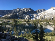 An unnamed lake near Sawmill Pass Sierra Nevadas California USA 