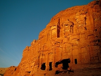 Ancient Nabataen architecture in Petra Jordan 