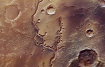 Ancient river valley on Mars