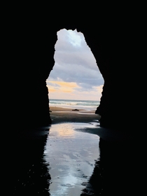 And end to a journey through the caves of Mercer Bay NZ OC 