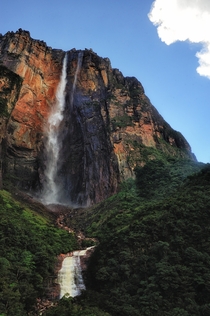 Angel Falls in Venezuela is the worlds tallest at  m 