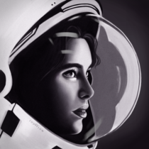 Anna Fisher first mother in space Digital art by lousflow_art