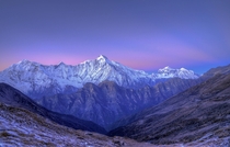Annapurna II amp III at dawn  x