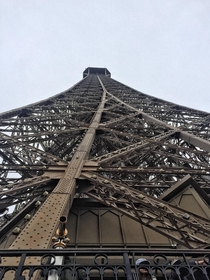 Another image looking up the Eiffel Tower