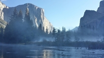 Another moment from a Yosemite morning after the rain as a burn smoldered 