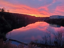 Another Philly burbs sunset from Thursday overlooking my local quarry