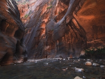 Another photo created from many stacked shots in the Narrows of Zion National Park  IG karphoto