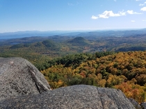 Another view from Mount Poke-O-Moonshine in the Adirondacks New York  Lake Champlain is in the distance to the left