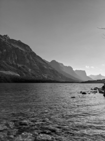 Ansel Adams inspired photo of St Marys Lake - Glacier National Park 
