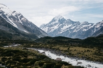 Aoraki Mount Cook the highest mountain in New Zealand 