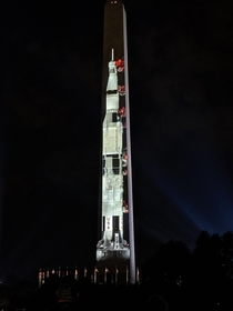 Apollo  projection on the Washington monument in DC for th anniversary event