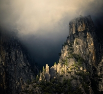 Approaching storm in Yosemite National Park California 