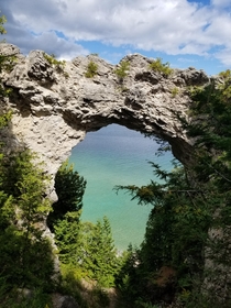 Arch Rock on Mackinaw Island Michigan unedited and unfiltered 