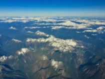 Ariel view of the Washington Cascades with Glacier peak in the distance x OC