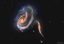 Arp  battle of galaxies from the Hubble telescope