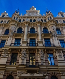 Art Nouveau building in the Latvian city of Riga 