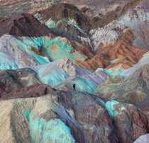 Artists Palette in Death Valley California just after sunset OC 