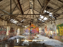Artwork in abandoned mill
