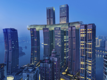 As part of the new Raffles City Chongqing complex The Crystal by Safdie Architects is described as a horizontal skyscraper and connected to other skyscrapers via sky bridges