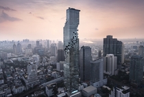 At  ft with  floors Mahanakhon Tower is the second tallest in Thailand The building is topped with an observation deck that offers -degree views across the city