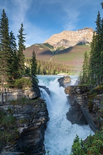 Athabasca Falls in warmer times 
