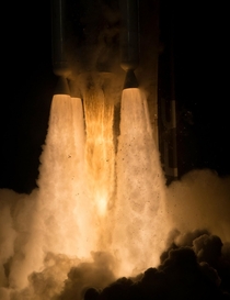 Atlas V launch of the Mars Perseverance Rover RD- main engine with  solid fuel boosters 