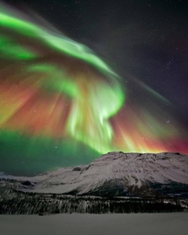 Auroral beauty over northern Norway Credit Wayne Pinkston