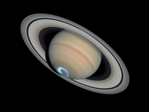 Auroras on Saturn captured by the Hubble Telescope  x 