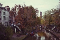 Autumn at the Oudegracht in Utrecht the Netherlands 