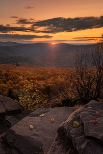 Autumn in the Catskills from Giants Ledge New York 