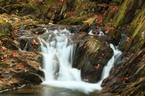 Autumn waterfall Ripton Vermont USA 