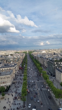 Av des Champs-lyses from top of Arc de Triomphe de ltoile Paris France OC