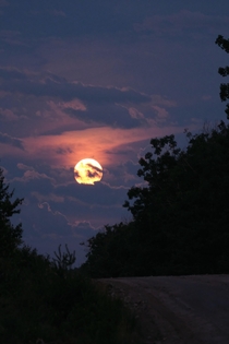Bad Moon Rising near Baxter State Park Maine