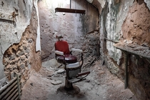 Barber chair Abandoned Eastern State Penitentiary Pennsylvania USA 