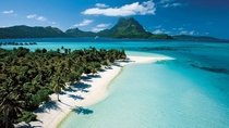 Beautiful beach in Tahiti 